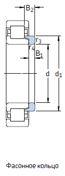 Однорядные цилиндрические роликоподшипники