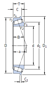 Однорядные конические роликоподшипники с фланцем на наружном кольце